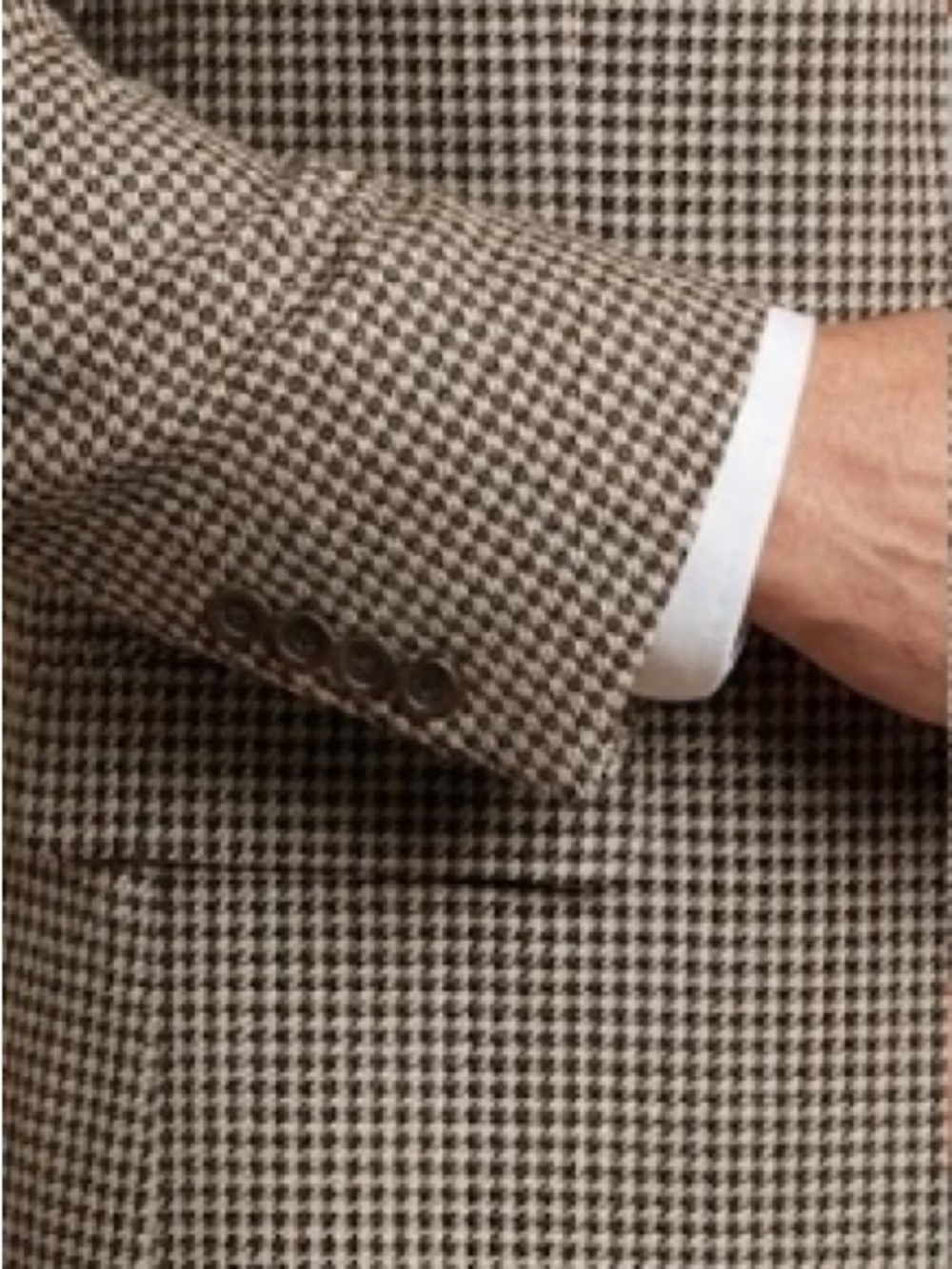 Jos. A. Bank Men's Sport Coat Brown Houndstooth Blazer | Size 43R